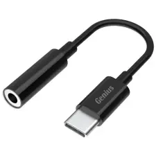 Genius acc-c100 3,5mm audio jack to usb-c black kábel és adapter