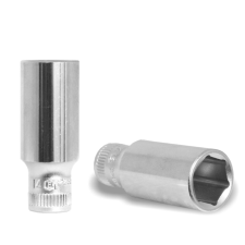 GENIUS TOOLS Dugókulcs - crowafej 1/4" 6 lap hosszú 13 mm Genius dugókulcs