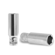 GENIUS TOOLS Dugókulcs - crowafej 1/4" 6 lap hosszú 9 mm Genius dugókulcs