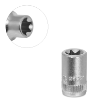 GENIUS TOOLS Dugókulcs - crowafej 1/4" belső torx E10 Genius dugókulcs