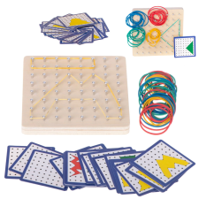Geoboard fa puzzle gumiszalagokkal fajáték