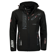 Geographical Norway férfi kabát ROYAUTE softshell, L Fekete férfi kabát, dzseki