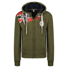 Geographical Norway férfi kapucnis FESPOTE MEN 100, L Khaki férfi pulóver, kardigán