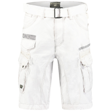 Geographical Norway férfi PANORAMIQUE MEN BASIC 063 bermuda zsebes nadrág, Fehér 3XL