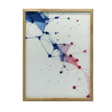 Geometria Połączeń, 40x50 cm, rama aluminiowa czarna, papier matowy 230 gsm grafika, keretezett kép