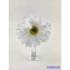  Gerbera élethű hamvas szárú selyemvirág 56 cm - Fehér dekoráció