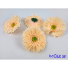 Gerbera selyemvirág fej 12,5 cm - Barack dekoráció