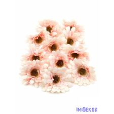  Gerbera selyemvirág fej 8 cm 11 db/csomag - Cirmos Barack dekorációs kellék