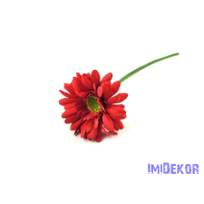  Gerbera szálas selyemvirág 42 cm - Piros dekoráció