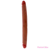 GET REAL - DOUBLE-ENDED SILICONE DILDO CARAMEL 40 CM