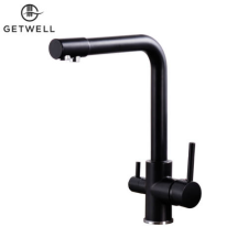 GetWell Simple, 2 karos, 3 utas Konyhai Csap Víztisztítókhoz Olaj fekete színben csaptelep