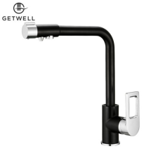 GetWell Simple-WS, 3 utas Konyhai Csap Víztisztítókhoz Fekete és Króm színben csaptelep