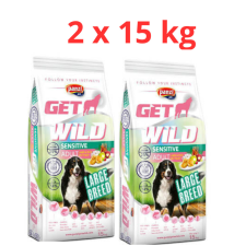 GetWild Panzi GetWild 2x15kg Adult LARGE BREED Sensitive Lamb (chicken&wheat free) kutyaeledel