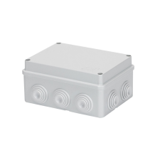Gewiss GW44006 műanyag falon kivüli kötődoboz 150x110x70 lépcsős gumi átvezétővel IP55 világosszürke villanyszerelés