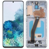  GH82-22134H Samsung Galaxy S20 TFT LCD kijelző érintővel Ezüst kerettel, előlap (ujjlenyomat olvasó támogatás nélkül)