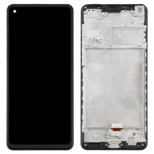  GH82-22988A Samsung Galaxy A21s OEM LCD kijelző érintővel fekete kerettel, előlap mobiltelefon, tablet alkatrész