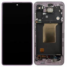 GH82-34223A Samsung Galaxy A55 OLED kijelző érintővel Lila (Lilac) kerettel, előlap mobiltelefon, tablet alkatrész