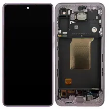  GH82-34308A Samsung Galaxy A55 OLED kijelző érintővel Lila (Lilac) kerettel, előlap mobiltelefon, tablet alkatrész