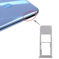 GH98-44071A Samsung Galaxy A20 / A30 / A50 ezüst SIM & SD kártya tálca mobiltelefon, tablet alkatrész