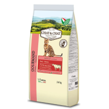 Gheda Chat&Chat Adult Gourmand - Beef 14 kg macskaeledel