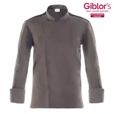 Giblor's Szakácskabát - RAUL - barnás szürke munkaruha