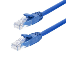  Gigabit Patch kábel UTP CAT6 26AWG, LSZH, 0,15m, kék kábel és adapter
