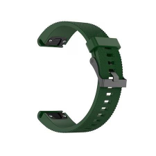 Gigapack 20mm szilikon, QuickFit csatlakozású Garmin pótszíj rombusz mintás sötétzöld (GP-149215) okosóra kellék
