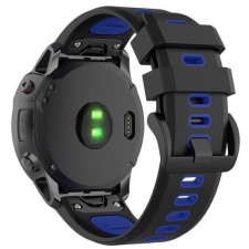 Gigapack 26mm szilikon, QuickFit csatlakozású Garmin pótszíj fekete-sötétkék (GP-149197) okosóra kellék