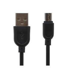 Gigapack Adatkábel és töltő (USB - microUSB speciális, 8 mm hosszított fej, 100cm) FEKETE kábel és adapter