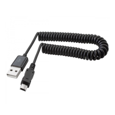 Gigapack Adatkábel (usb - miniusb, spirálkábel 38-100cm) fekete gp-24409 kábel és adapter