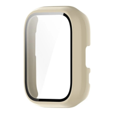 Gigapack Amazfit Active műanyag keret (bumper, ütésállóság + kijelzővédő üveg) bézs okosóra kellék