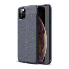 Gigapack Apple iPhone 11 Pro Max Szilikon Tok - Sötétkék/Varrás minta tok és táska