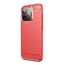Gigapack Apple iPhone 13 Pro szilikon telefonvédő (közepesen ütésálló, szálcsiszolt, karbon minta) piros tok és táska