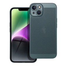 Gigapack Apple iPhone 14 légáteresztő, lyukacsos műanyag tok sötétzöld (GP-142645) (GP-142645) tok és táska
