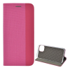 Gigapack Apple iPhone 15 Plus tok álló, bőr hatású (flip, oldalra nyíló, asztali tartó funkció, textil minta) rózsaszín