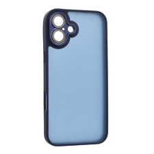 Gigapack Apple iPhone 16 Plus szilikon telefonvédő (ütésállóság, akril hátlap, kameravédő) sötétkék tok és táska