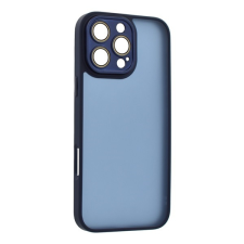Gigapack Apple iPhone 16 Pro Max szilikon telefonvédő (ütésállóság, akril hátlap, kameravédő) sötétkék mobiltelefon kellék
