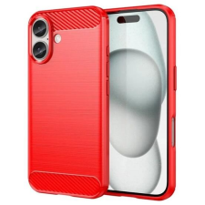 Gigapack Apple iPhone 16 szálcsiszolt, karbon mintás tok piros (GP-160159) (GP-160159) tok és táska