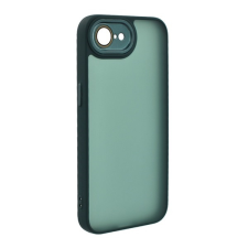 Gigapack Apple iPhone 16e szilikon telefonvédő (ütésállóság, akril hátlap, kameravédő) sötétzöld tok és táska