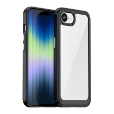 Gigapack Apple iPhone 16e szilikon telefonvédő (ütésállóság, átlátszó hátlap) fekete tok és táska