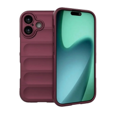 Gigapack Apple iPhone 17 szilikon telefonvédő (ütésállóság, kameravédő, 3d) bordó tok és táska