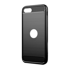 Gigapack Apple iPhone SE (2020) Szilikon telefonvédő  (légpárnás sarok, szálcsiszolt, karbon minta, fekete) tok és táska