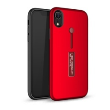 Gigapack Apple iPhone XR műanyag telefonvédő (gumírozott, ujjra húzható szilikon, piros) tok és táska