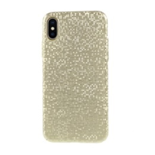 Gigapack Apple iPhone XS műanyag telefonvédő (csillogó, mozaik minta, arany) tok és táska