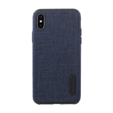 Gigapack Apple iPhone XS szilikon telefonvédő (textil bevonat, sötétkék) tok és táska