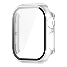 Gigapack Apple Watch Series 10 46mm műanyag keret (bumper, ütésállóság + kijelzővédő üveg) ezüst okosóra kellék