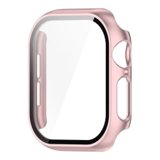 Gigapack Apple Watch Series 10 46mm műanyag keret (bumper, ütésállóság + kijelzővédő üveg) rozéarany okosóra kellék
