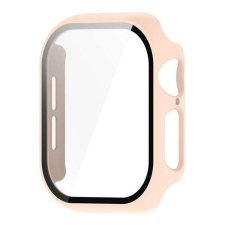 Gigapack Apple Watch Series 10 46mm Műanyag keret (BUMPER, ütésállóság + kijelzővédő üveg) RÓZSASZÍN okosóra kellék