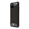Gigapack Defender Apple iPhone 11 Pro Max műanyag telefonvédő (közepesen ütésálló, légpárnás sarok, fémhatás, fekete)