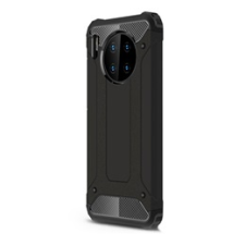 Gigapack Defender Huawei Mate 30 műanyag telefonvédő (közepesen ütésálló, légpárnás sarok, fémhatás, fekete) tok és táska